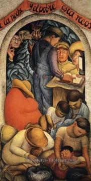 Diego Rivera œuvres - Nuit des pauvres socialisme Diego Rivera